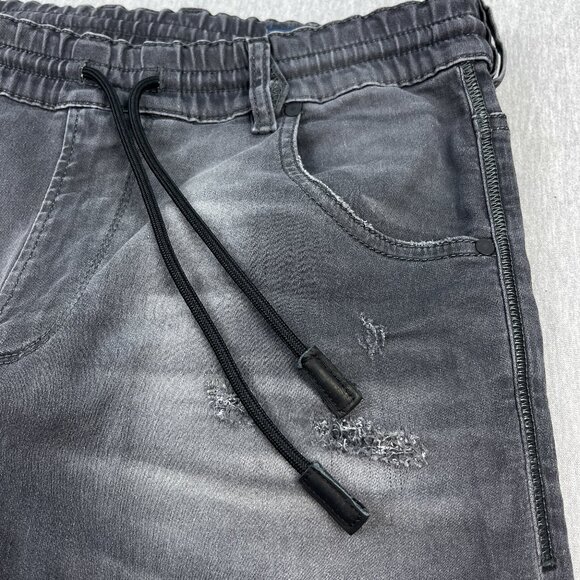 Diesel Jogg Jeans Womens 27x30 Black Distressed Krailey R-Ne 0685Q Stretch Italy - Picture 8 of 16